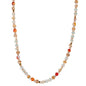 Free Shipping For MIXED STONES NECKLACE WITH RED AGATE AND OPALITE BEADS