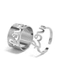 Punk Letter Shape Rings Accessories-Homeunderwear