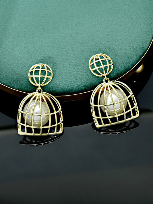 Statement Geometric Pearl Earrings Accessories