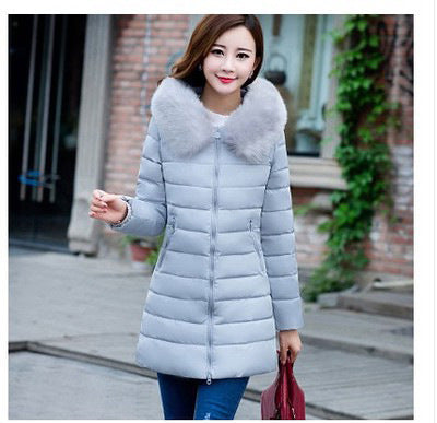 Free Shipping ForFur collar mid-length thick down cotton