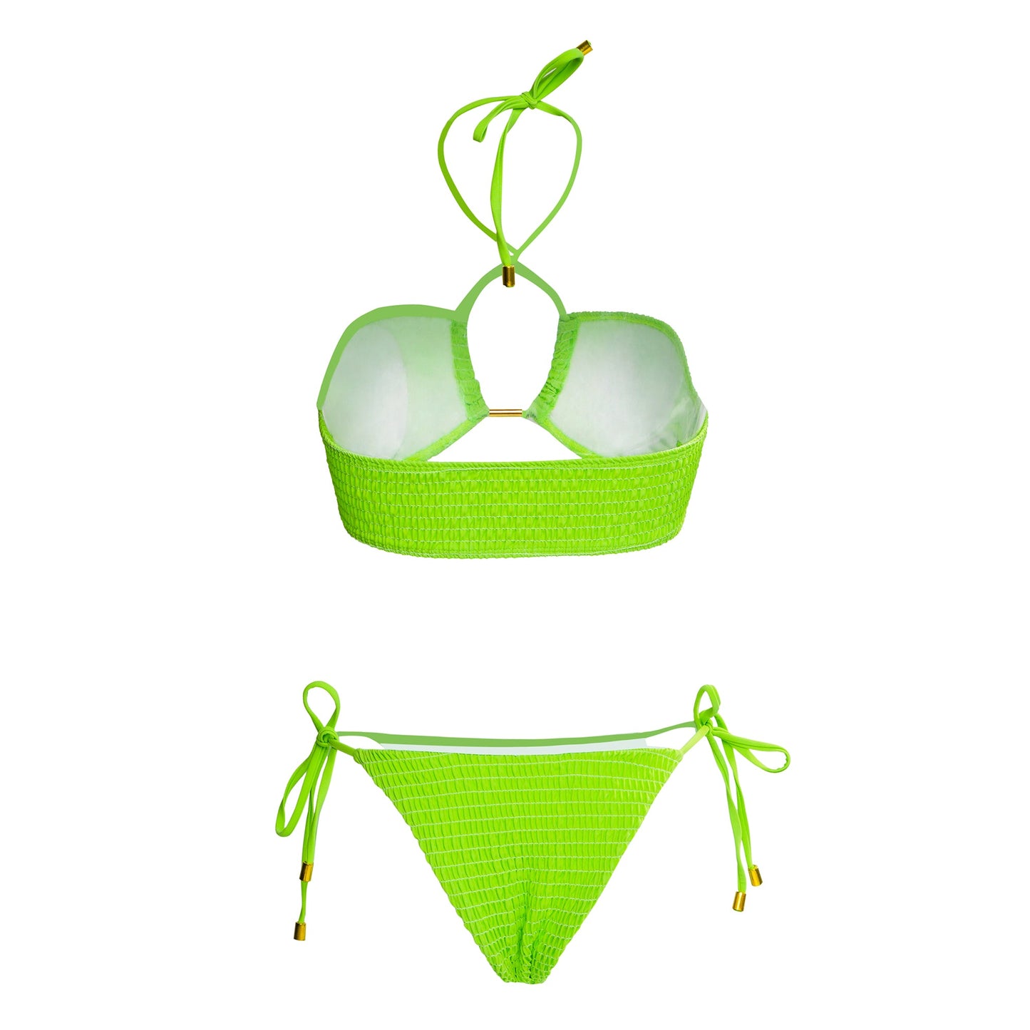 Free Shipping For Solid Color Metal Sexy Bikini Set