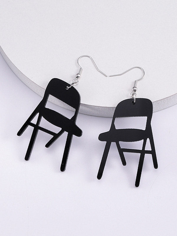 Geometric Solid Color Drop Earrings