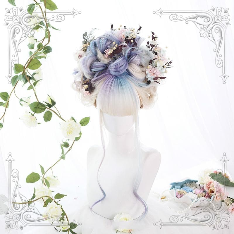 Free Shipping For Hivava Gradient Mixed Color Lolita Long Curl Wig