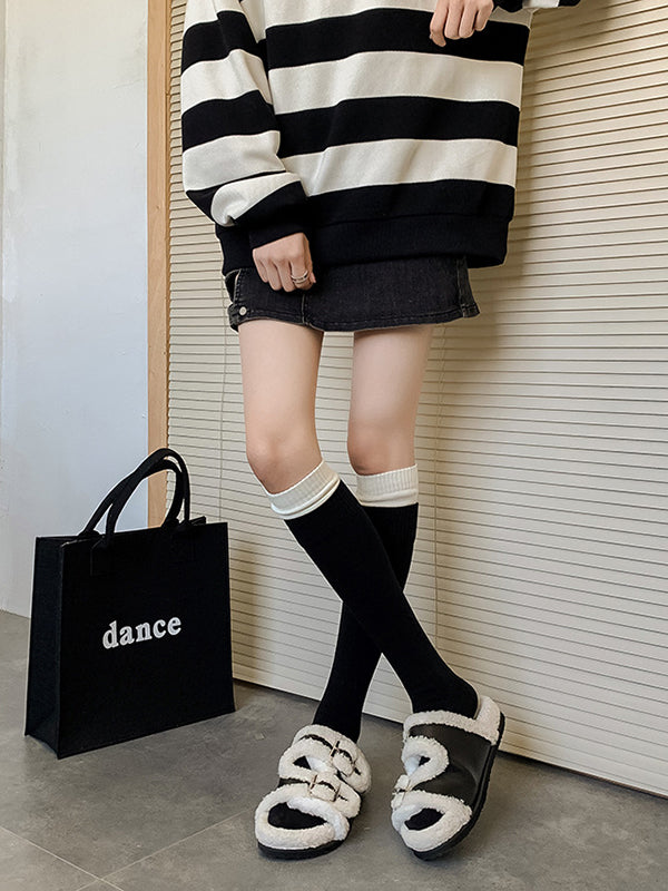 Fashion Contrast Color Socks Accessories-Homeunderwear