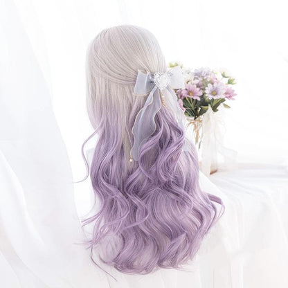 Free Shipping For Hivava Cute Pastel Silver Light Purple Curly Princess Lolita Wig