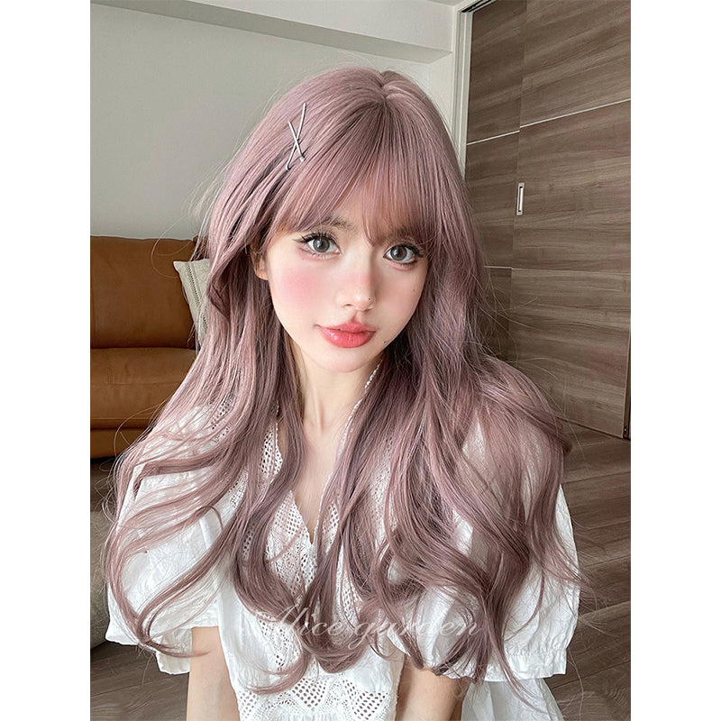 Free Shipping For Hivava Casual Series Ash Pink Curly Wig