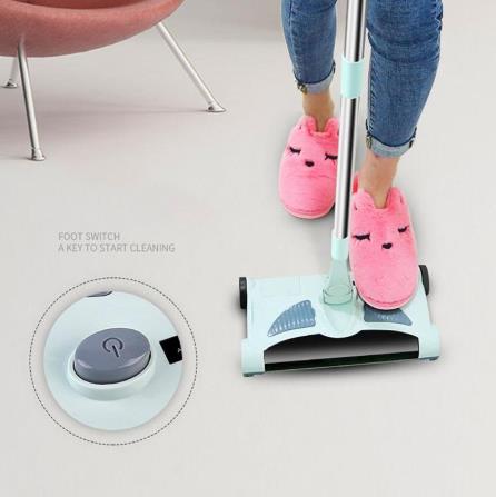 Free Shipping ForStainless Steel Hand Push Sweepers Wireles Sweeping Machine Broom Dustpan Household Cleaning Sweeper Electric mop