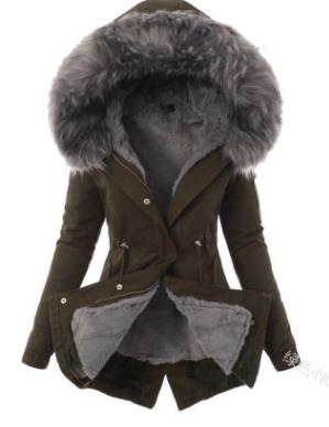 Free Shipping ForHooded Drawstring Plush Jacket Women