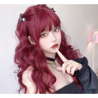 Free Shipping For Hivava Cute Mermaid Style Cherry Red Curly Wig