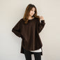 Loose Batwing Sleeves Asymmetric Split-Joint High-Low Sweatshirt