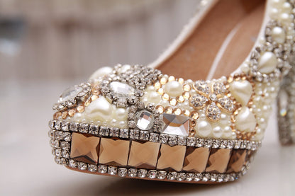 Champagne Diamond Wedding Shoes