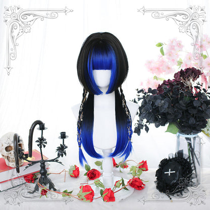 Free Shipping For Hivava Lolita Jellyfish Blue Black Wig