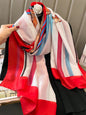 Silk Imitation Printed Silk Imitation Shawl&Scarf-Homeunderwear