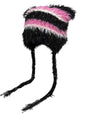 Free Shipping For 'Raspberry Chocolate' Harajuku Contrast Striped Plush Hat