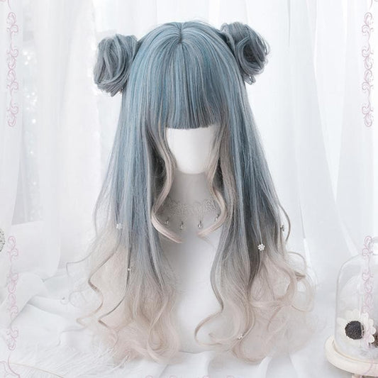 Free Shipping For Hivava Pastel Mixed Color Lolita long Curl Wig