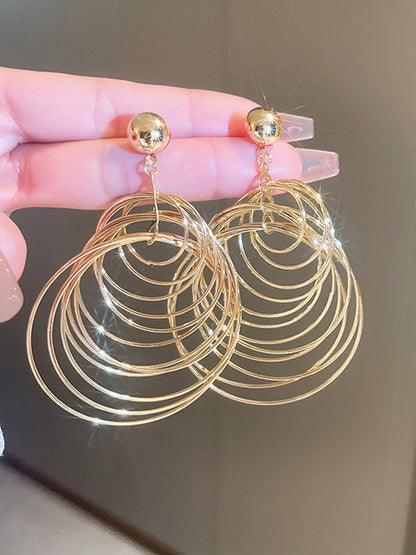 Geometric Solid Color Drop Earrings