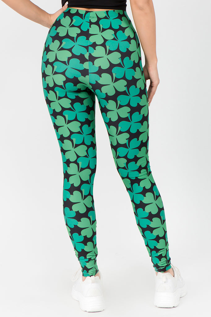 Free Shipping For Lucky 4-Leaf Clover Printed Leggings