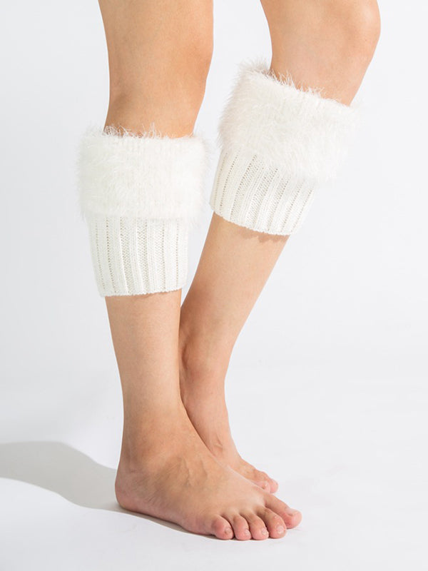 Simple Keep Warm Solid Color Leg Warmers Accessories-Homeunderwear