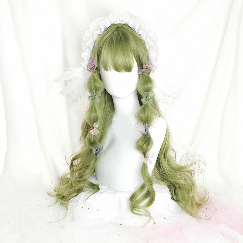 Free Shipping For Hivava Dream Green Lolita Long Curly Wig