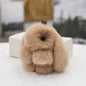 Mini Real Rabbit Fur Dead-Sleep Bunny Charm Keychain