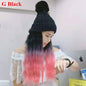 Free Shipping For Hivava Colorful Knitting Hat With Removable Long Curly Wig 4