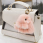 Mini Real Rabbit Fur Dead-Sleep Bunny Charm Keychain