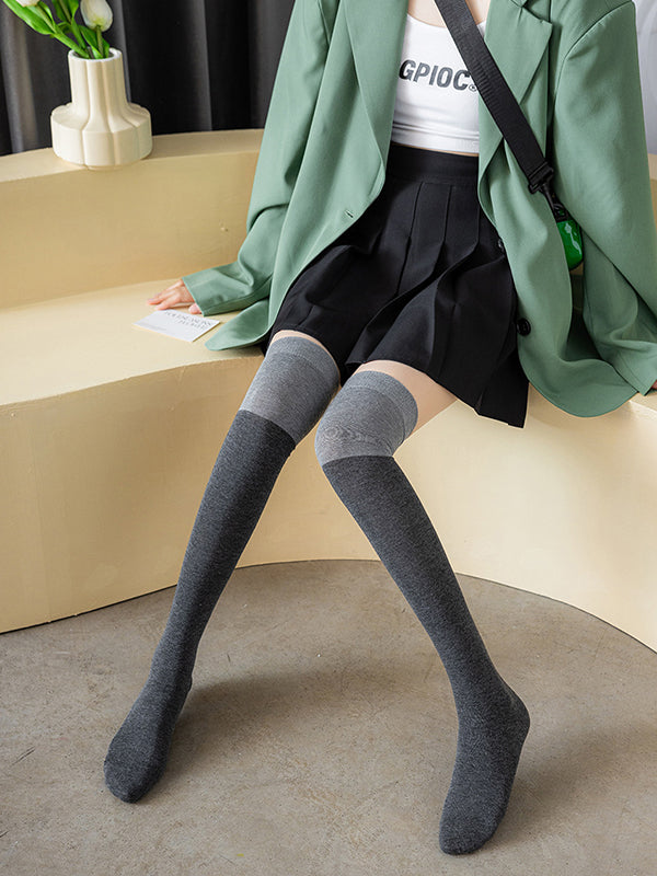 Casual Contrast Color Stockings Accessories-Homeunderwear