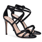 Elegant Monochrome Cross-Strap Stiletto Sandals-Homeunderwear