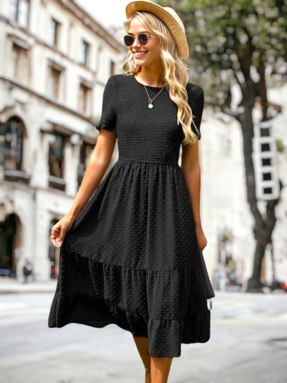 Double Textured Tiered Dress