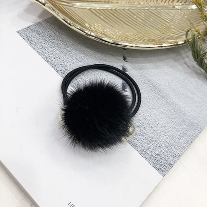 Korean Fresh Style Mink Fur Hair Ties