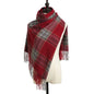 British Style Warm Imitated Cashmere Tassled Shawl Scarf