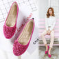 Cute Flower Scrub Slip On Comfortable Flats