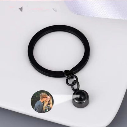 Free Shipping ForPersonalized Photo Projection Key Chain Simple Custom Picture Small Circle Keyring For Women Men Memory Birthday Christmas Gift