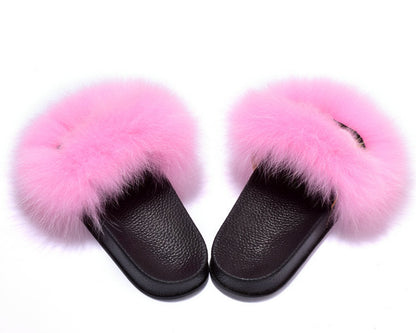 Summer Fuzzy Fox Slippers - Women's Monster Face Indoor Shoes