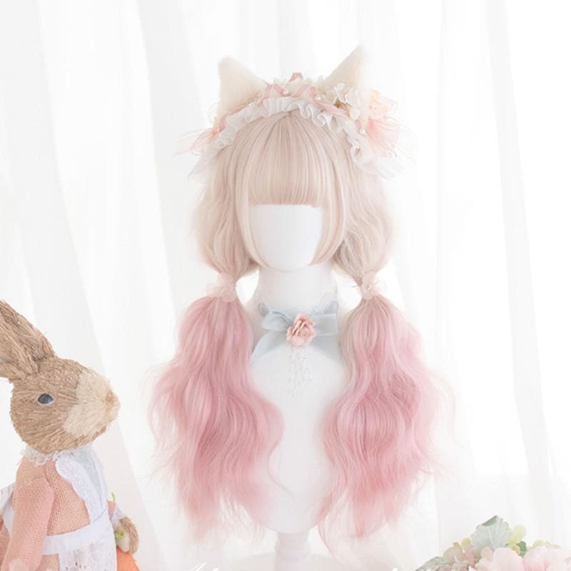 Free Shipping For Hivava Cherry Puff Mixed Lolita Long Curl Wig