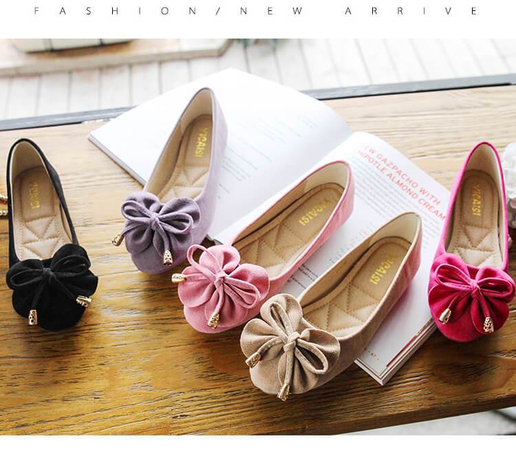 Creative Bowknot Suede Comfortable Flat Shoes Sneaker