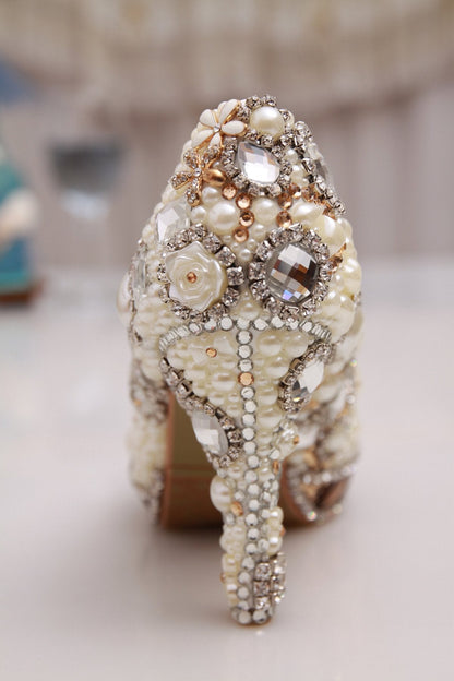 Champagne Diamond Wedding Shoes