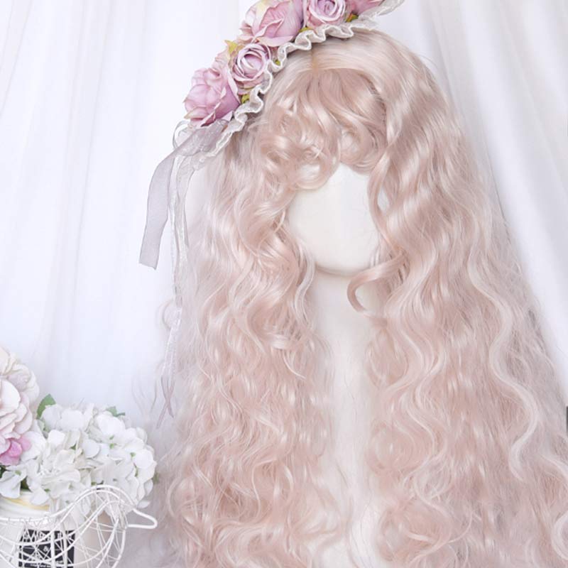 Free Shipping For Hivava Sweet Long Curly Wig With Curly Bangs