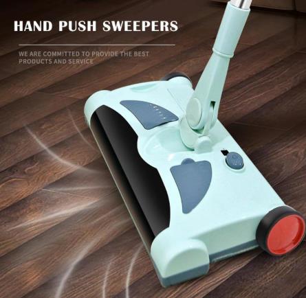 Free Shipping ForStainless Steel Hand Push Sweepers Wireles Sweeping Machine Broom Dustpan Household Cleaning Sweeper Electric mop