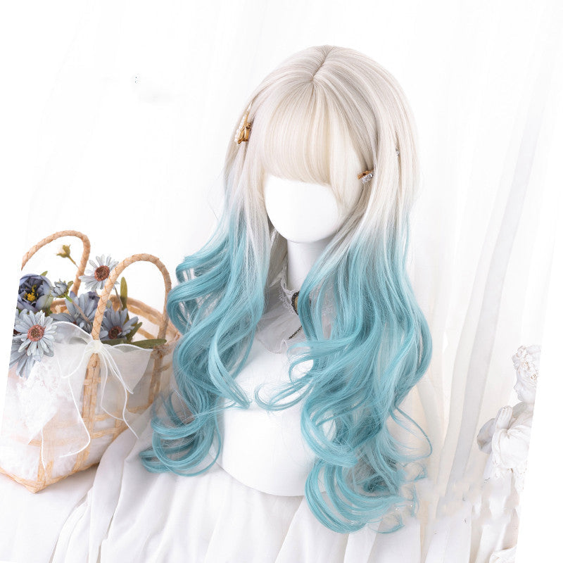 Free Shipping For Hivava Lolita Gradient Green Long Curly Wig