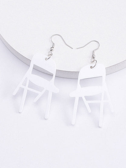 Geometric Solid Color Drop Earrings