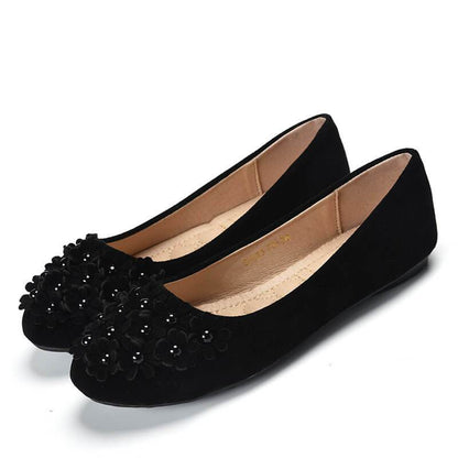 Cute Flower Scrub Slip On Comfortable Flats