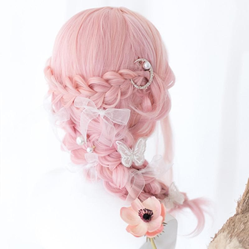 Free Shipping For Hivava Lolita Cherry Pink Long Curly Wig