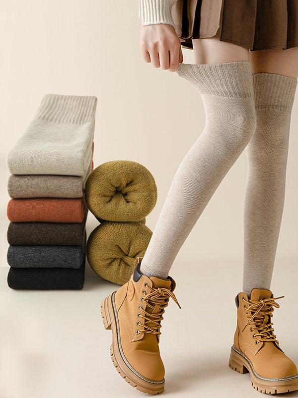 New Fashion Casual Skinny Keep Warm Solid Color Leg Warmers Accessories-Homeundewear