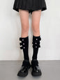 Fashion Bowknot Contrast Color Socks Accessories-Homeunderwear