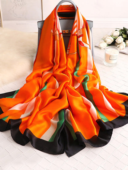 Silk Imitation Printed Silk Imitation Shawl&Scarf-Homeunderwear