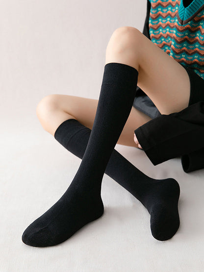 New Fashion Casual Keep Warm Solid Color Socks Accessories-Homeundewear