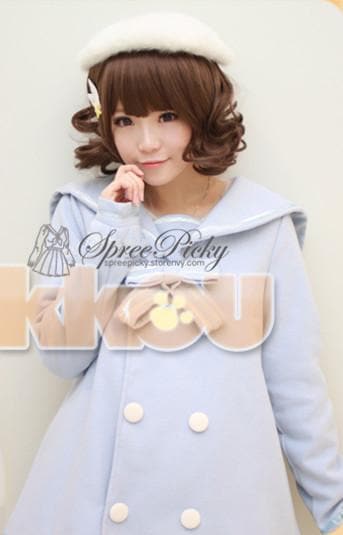 Free Shipping For Hivava Pastel Cute Cat Ears Girly Curly Short Wig 2 colors