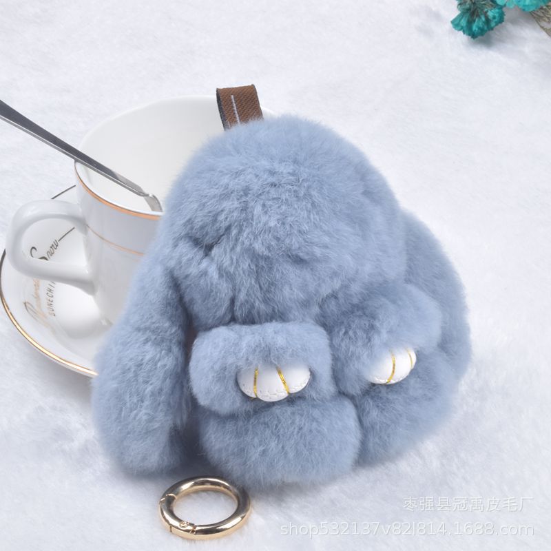 Cute New Rex Rabbit Fur Charm for Bags & Keys