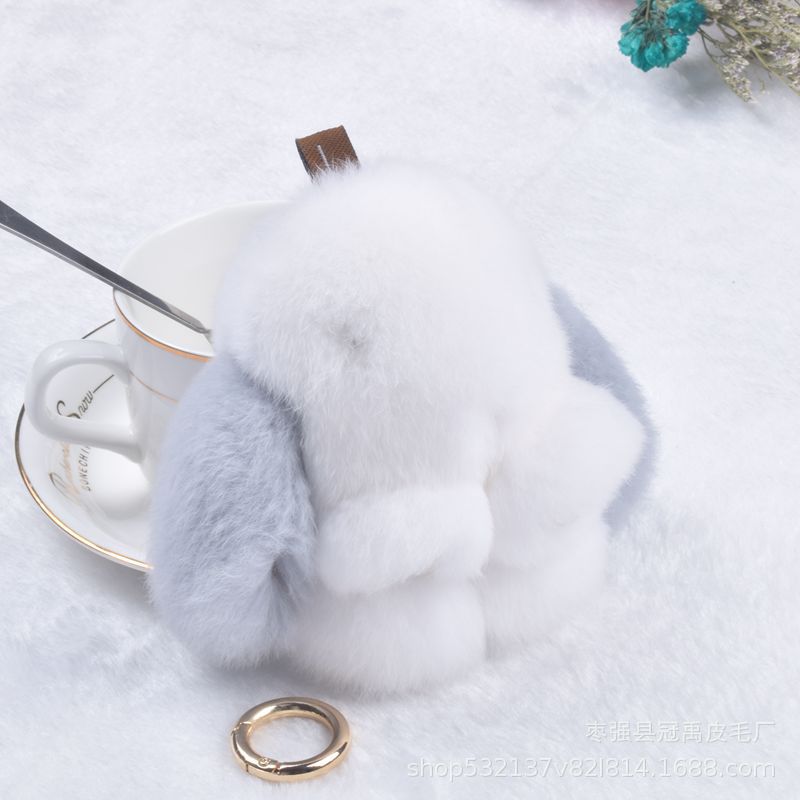 Cute New Rex Rabbit Fur Charm for Bags & Keys